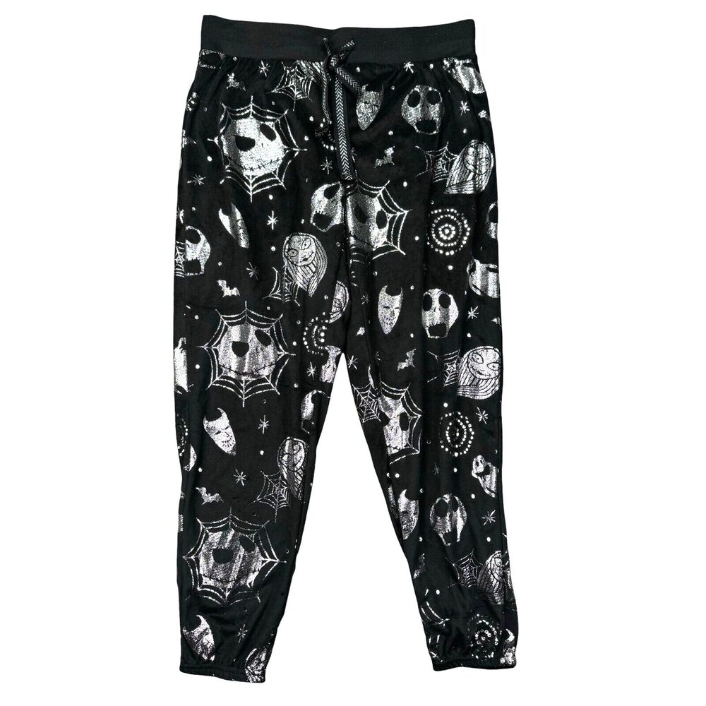 The Nightmare Before Christmas Pajama Pants Womens Small 4-6 Black Lounge Disney